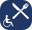 Restaurant accessible aux handicapés : Restaurant accessible aux handicapés dans le bâtiment.