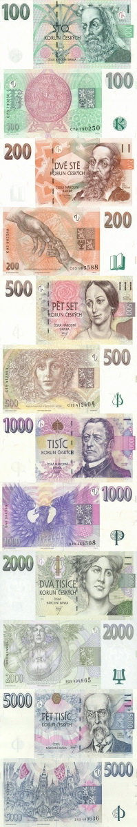 Monnaie Tchèque - Billets en couronnes tchèques