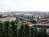 Vue imprenable sur Prague, tout en allant du château vers  Mala Strana